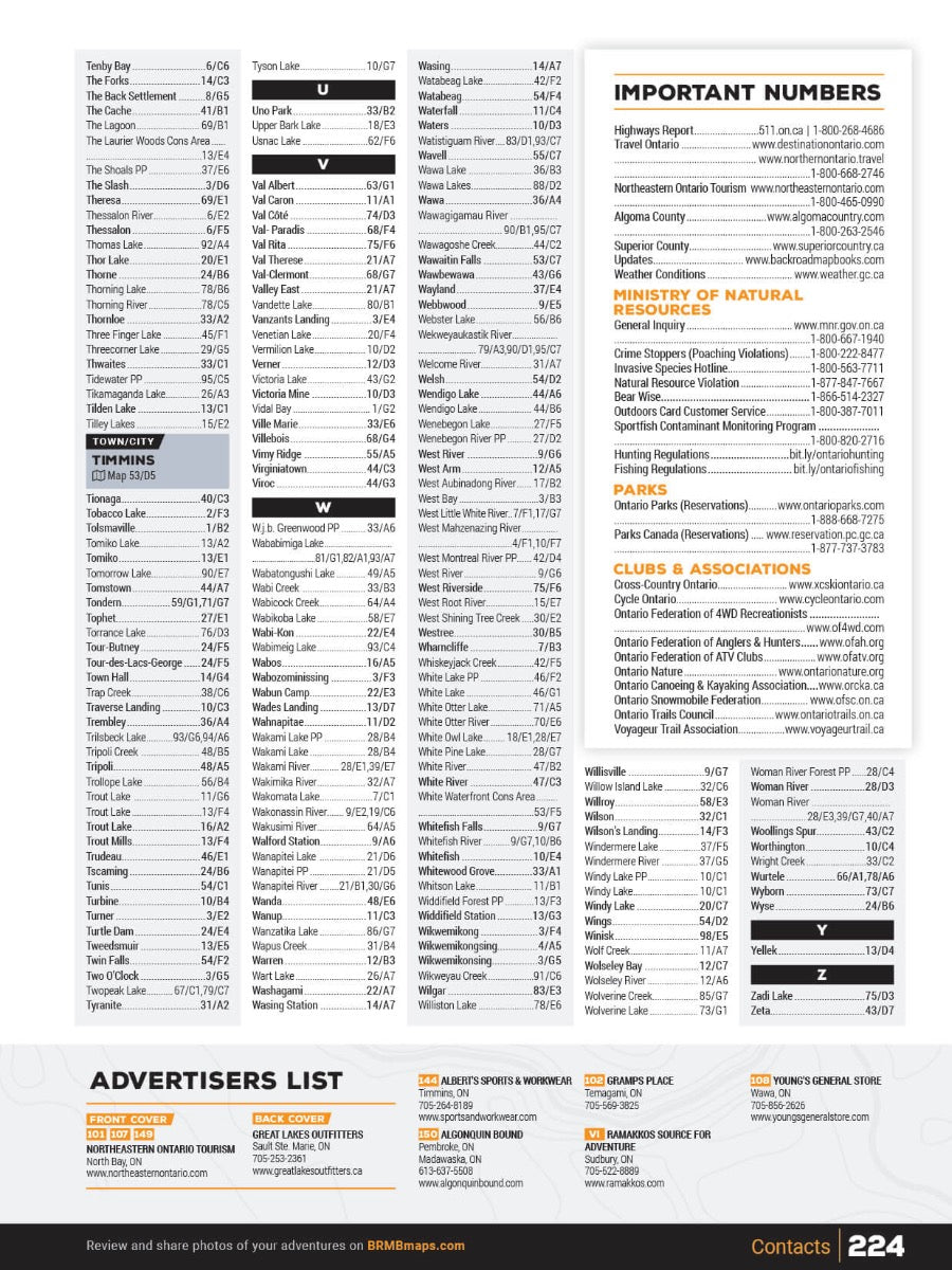 Northeastern Ontario Backroad Mapbook