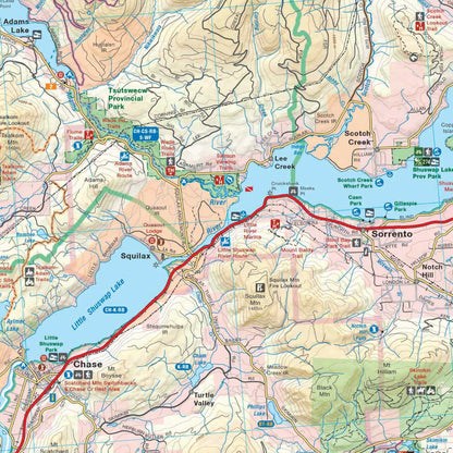 Okanagan Valley & Shuswap BC - Recreation Map