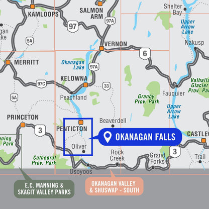 Okanagan Falls BC - Destination Map