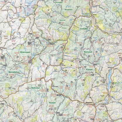 Okanogan Valley & Colville Forest West, Washington State - Destination Map