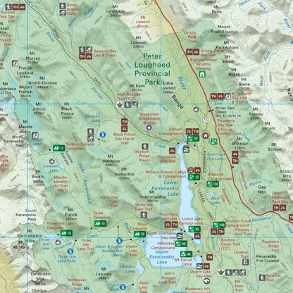 Peter Lougheed Provincial Park Alberta - Park Map