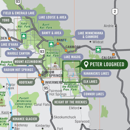 Peter Lougheed Provincial Park Alberta - Park Map