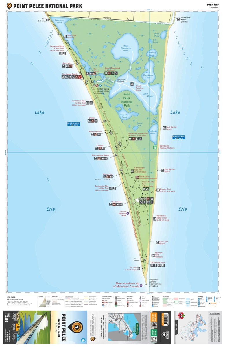 Point Pelee National Park Ontario - Park Map