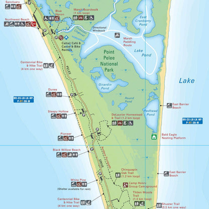 Point Pelee National Park Ontario - Park Map