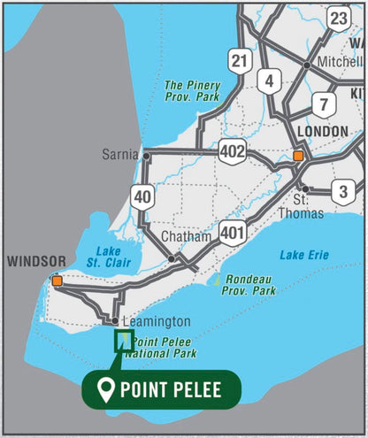 Point Pelee National Park Ontario - Park Map