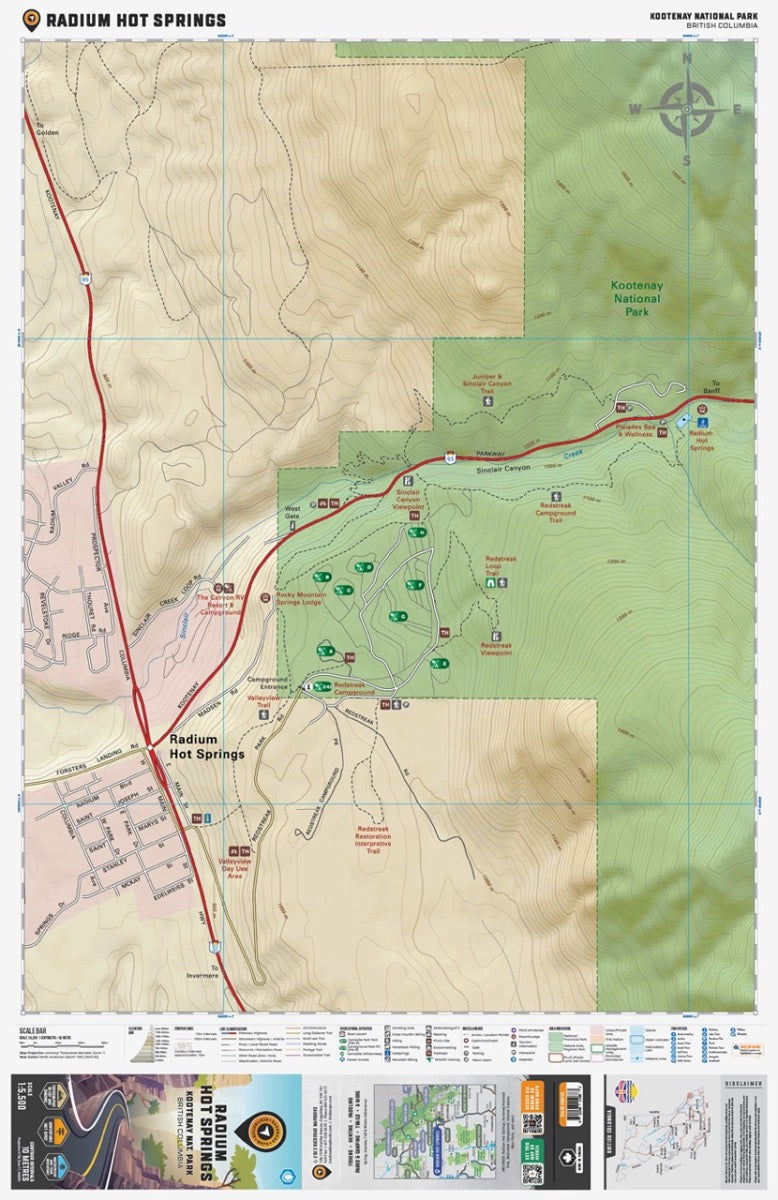 Radium Hot Springs (Kootenay National Park BC) - Destination Map