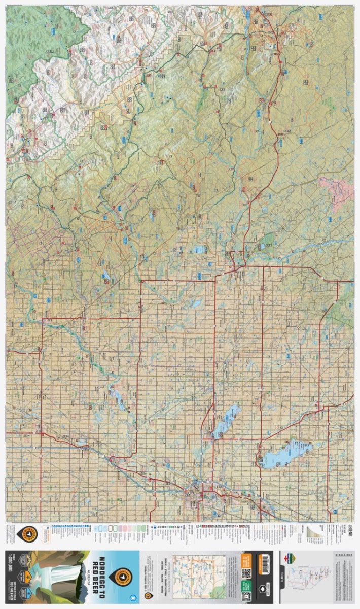 Red Deer To Nordegg Alberta Destination Map Explore S Gear Shop Red Deer To Nordegg Alberta Adventure Map Backroad Mapbooks 5149077 