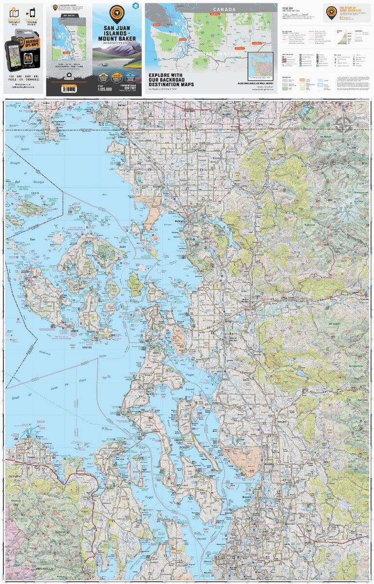San Juan Islands & Mount Baker, Washington State - Destination Map