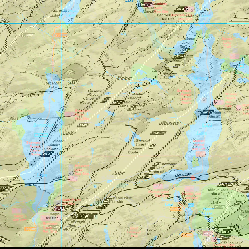 Sayward Forest Canoe Route BC - Destination Map