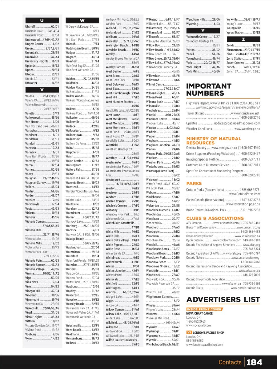 Southern Ontario Backroad Mapbook