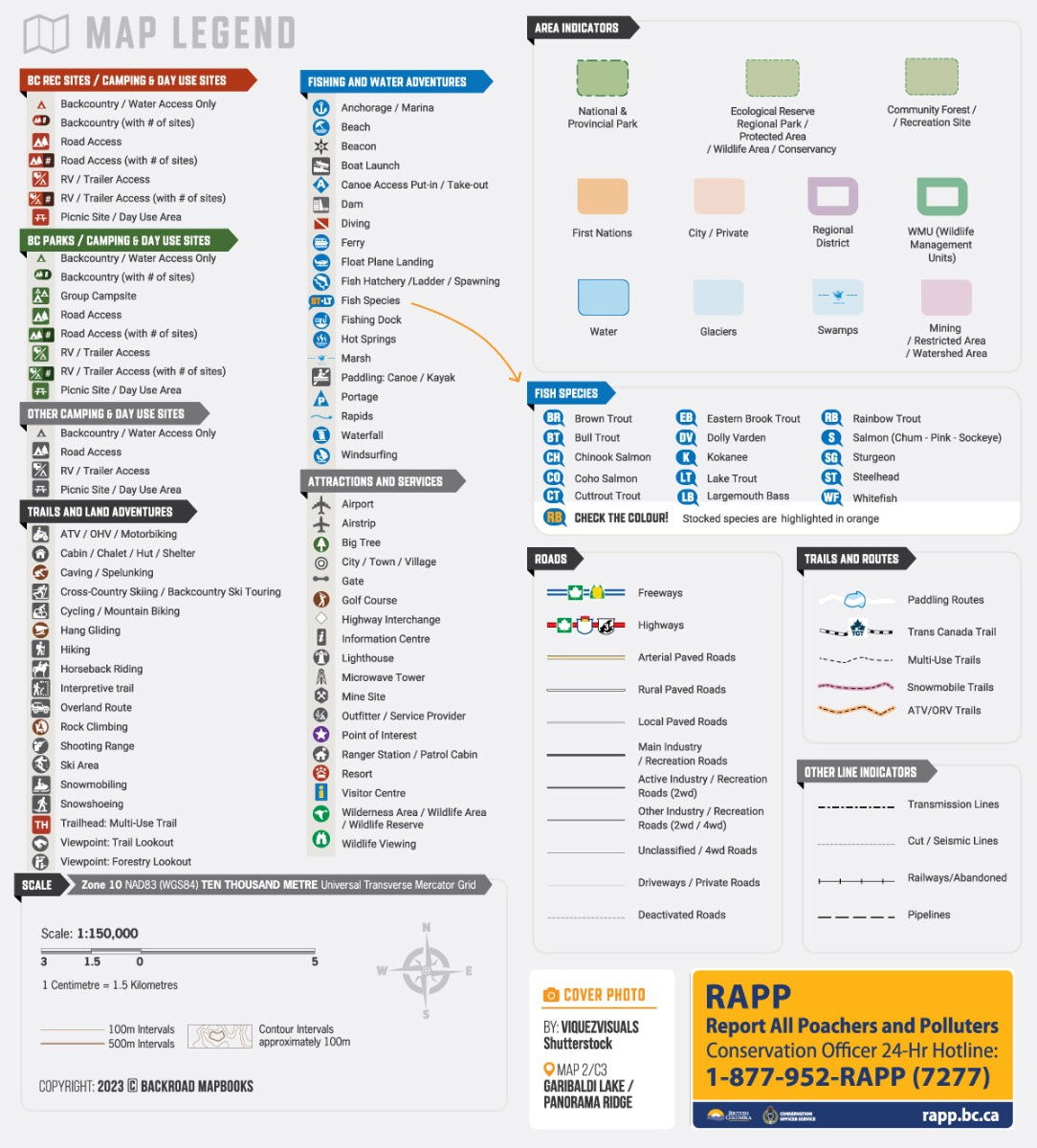 Squamish, Chilliwack & Merritt BC - Recreation Map