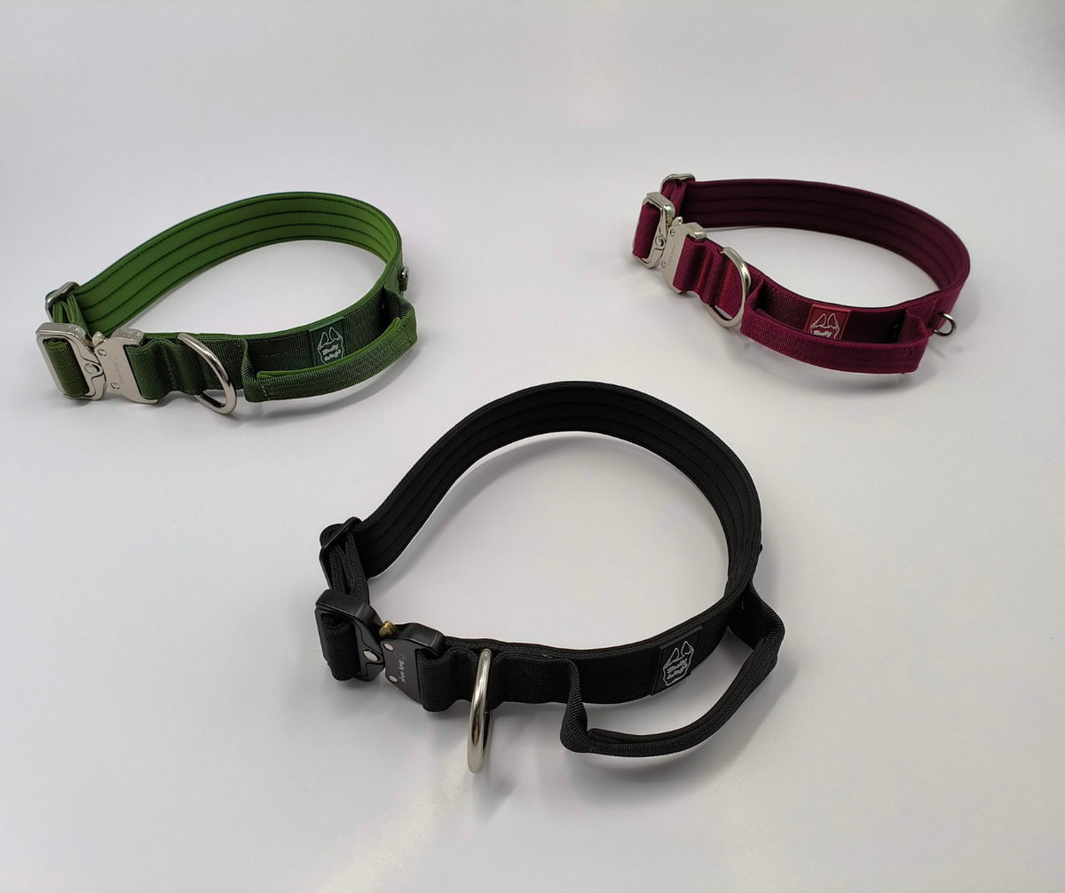 1.5" Tactical Collar with Handle - Cactus Green