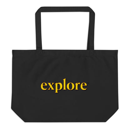 Explore Large Organic Cotton Tote Bag